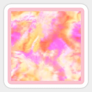 Vibrant Pink and Orange Tie-Dye Sticker